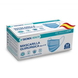 CAJA 50U MASCARILLA QUIRURJICA AZUL