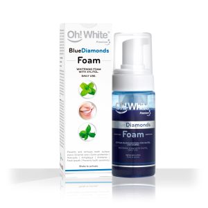 Oh! White Foam Blue Diamonds