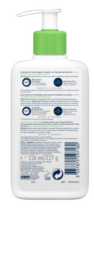 Limpiadora Hidratante Cerave 473ml - Imagen 2