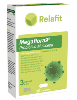 Megaflora Probiótico Multicepa 30 cápsulas Relafit